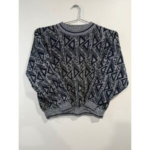 Sostanza Fashion Police Mens Geometric Pattern Knit Sweater